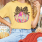 Watercolor Faux Glitter Thankful Pumpkin Graphic T-Shirt