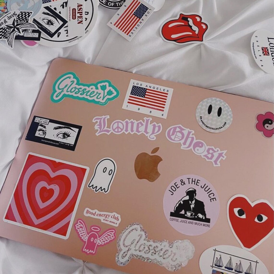 Custom Die Cut Vinyl Stickers on laptop