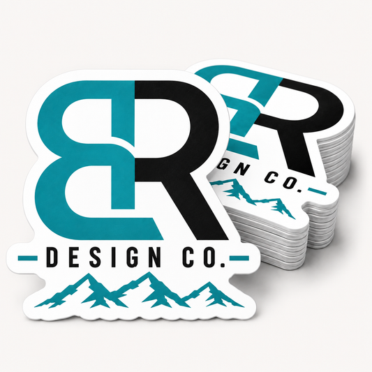 Custom die cut vinyl stickers, cut to shape with no backing border