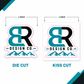Die cut versus kiss cut: die cut has no liner border, kiss cut sits on a square liner