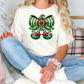 Elf Christmas Coquette Bow Graphic T-Shirt