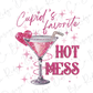 Cupid's Favorite Hot Mess Valentines Day Graphic T-Shirt