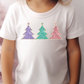 Pastel Glitter Christmas Trees Graphic T-Shirt