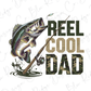 Bass Camo Reel Cool Dad Graphic T-Shirt