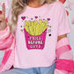 Fries Before Guys Retro Valentines Day Graphic T-Shirt