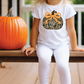 Preppy Glitter Camo Pumpkin Graphic T-Shirt