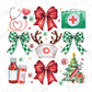 Christmas Nurse Necessities Collage Graphic T-Shirt