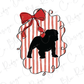 Preppy Red/Black Bulldogs Coquette Graphic T-Shirt