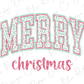 Pink Green Leopard Merry Christmas Graphic T-Shirt