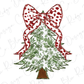 Christmas Tree Coquette Graphic T-Shirt