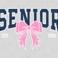 2026 Senior Coquette Bow Graphic T-Shirt