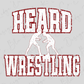 Distressed Varsity Letters Heard Wrestling Graphic T-Shirt