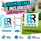 A wire ground stake is included with every yard sign