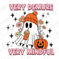 Very Demure Very Mindful Halloween Ghost Graphic T-Shirt