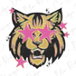 Preppy Neon Star Eyed Wildcats Mascots Graphic T-Shirt
