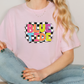 Blue Tide Long County Retro Neon School Spirit Graphic T-Shirt