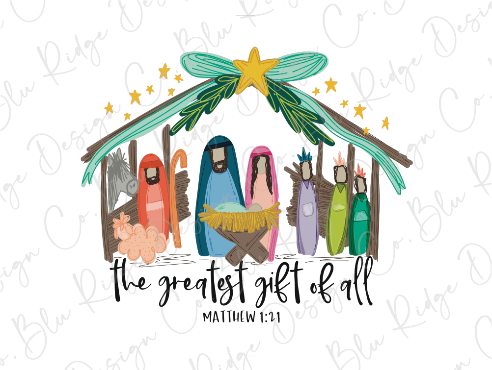 The Greatest Gift of all Matthew 1:21 Graphic T-Shirt