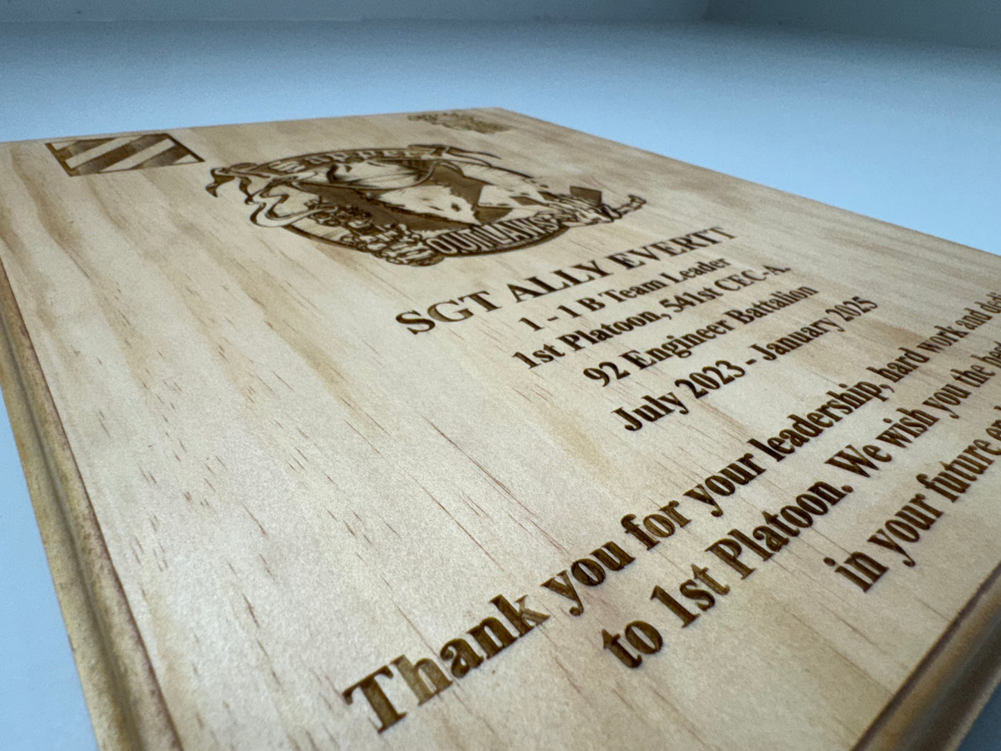 11" x 13" Laser Engraved Farewell Plaque