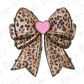 Leopard Coquette Valentines Day Bow Graphic T-Shirt
