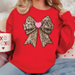 Leopard Coquette Valentines Day Bow Graphic T-Shirt