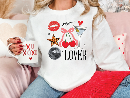 Retro Lover Valentines Day Collage Graphic T-Shirt