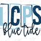 Long County Primary School Blue Tide School Spirit Stamp Letters Graphic T-Shirt