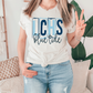 Long County High School Blue Tide School Spirit Stamp Letters Graphic T-Shirt