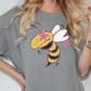 Preppy Neon Star Eyed Jackets Mascot Graphic T-Shirt