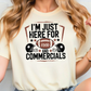 I'm Just Here For Food And Commercials Football Game Graphic T-Shirt