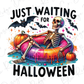 Just Waiting For Halloween Summer Skeleton Graphic T-Shirt