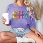Long County High School LCHS Initials Blue Tide School Spirit Bright Letters Graphic T-Shirt