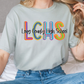 Long County High School LCHS Initials Blue Tide School Spirit Neon Letters Graphic T-Shirt