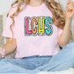 Long County High School LCHS Initials Dalmatian Graphic T-Shirt