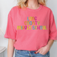 Long County Middle School Blue Tide School Spirit Bright Letters Graphic T-Shirt