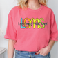 Long County Middle School LCMS Initials Blue Tide School Spirit Bright Letters Graphic T-Shirt