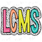 Long County Middle School LCMS Initials Dalmatian Graphic T-Shirt