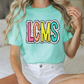 Long County Middle School LCMS Initials Dalmatian Graphic T-Shirt