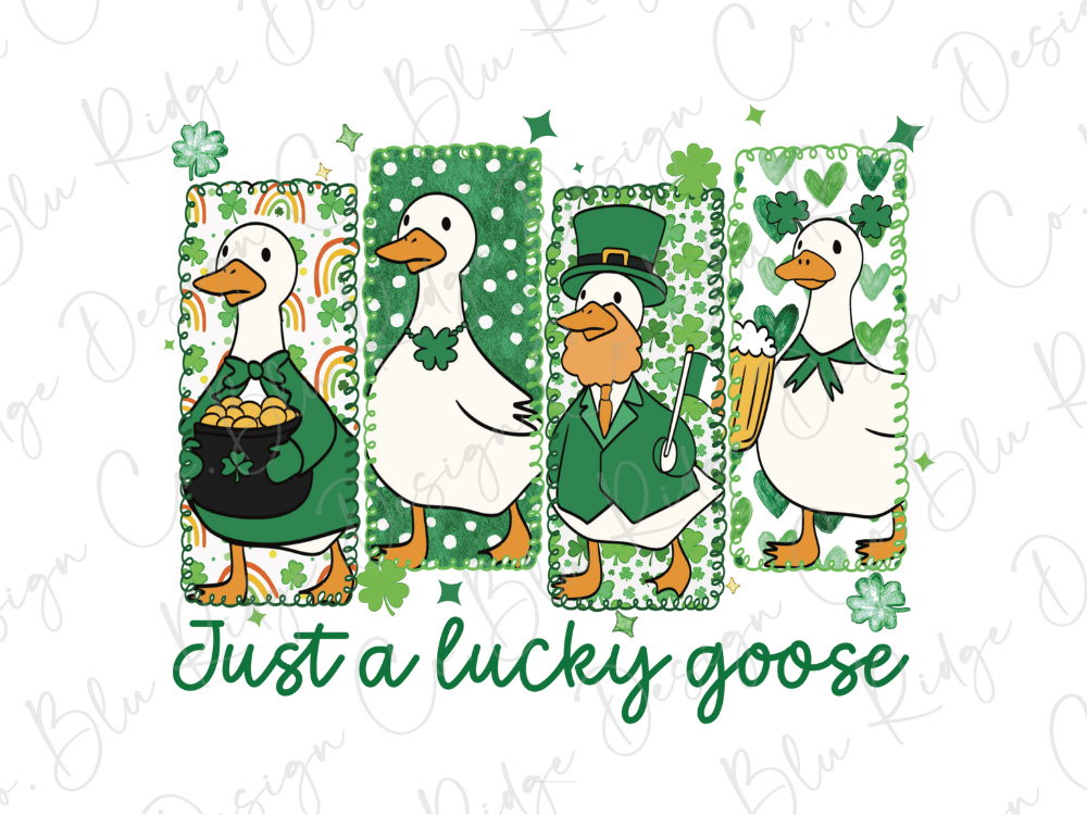 Just A Lucky Goose St. Patties Day Graphic T-Shirt