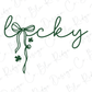 Cursive Lucky Coquette St Patrick's Day Graphic T-Shirt