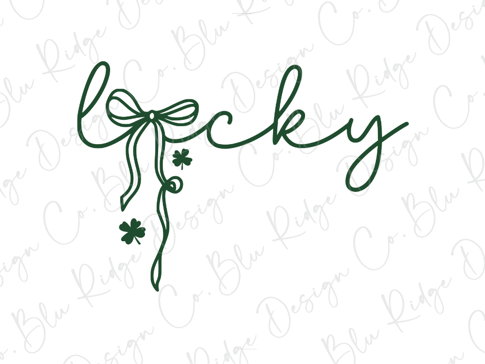 Cursive Lucky Coquette St Patrick's Day Graphic T-Shirt