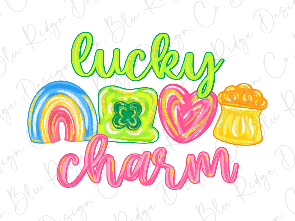 Neon Lucky Charm St. Patties Day Graphic T-Shirt