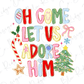 Oh Come Let Us Adore Him Christmas Doodle Graphic T-Shirt