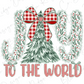 Joy To The World Holly Leaves Graphic T-Shirt