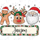 Kids Christmas Custom Name Graphic T-Shirt