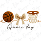 Faux Yarn Basketball Game Day Graphic T-Shirt