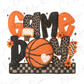 Faux Yarn Leopard Basketball Game Day Graphic T-Shirt