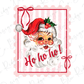 Ho Ho Ho Vintage Santa Stamp Graphic T-Shirt