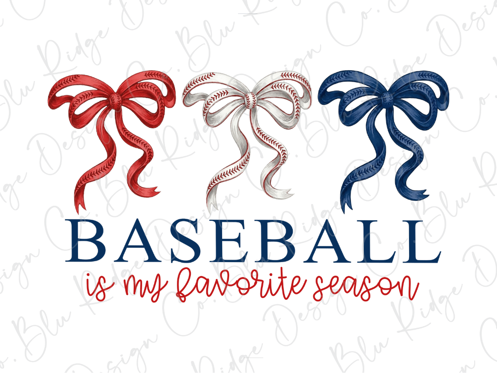 Baseball Is My Favorite Season Red White And Blue Graphic T-Shirt