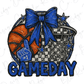 Blue Basketball Game Day Graphic T-Shirt