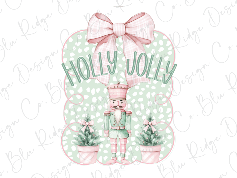 Preppy Nutcracker Holly Jolly Graphic T-Shirt
